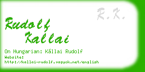 rudolf kallai business card